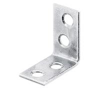 Gah-Alberts 332303 Chair Brackets Raw Steel D 25 x H 25 x W 14.5 mm Thickness 1.75 mm Pack of 12 Yellow-Galvanised