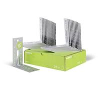 Gah-Alberts 335724 SL Elbow Connector with Holes Sendzimir-Galvanised 150 x 150 x 65 mm / 2.5 mm Thick 25 Pieces