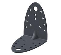 Gah-Alberts 335960 Heavy Duty Angle Connector with Ribbing Galvanized and Plastic-Coated Basalt Grey 90 x 90 x 65 mm/Quantity 4