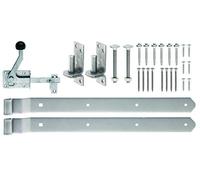 Gah-Alberts 361495 Hinge Set for Single-Gate Wooden Lattice Fences Stainless Steel