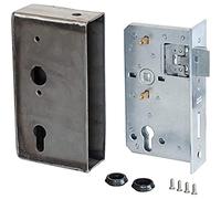 Gah-Alberts 412067 Lock Casing Raw Steel with Galvanised Lock Backset 60 mm Spacing 72 mm Depth 60 mm