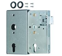 Gah-Alberts 417031 Lock Casing Raw Steel with Galvanised Lock Backset 60 mm Spacing 72 mm Depth 30 mm