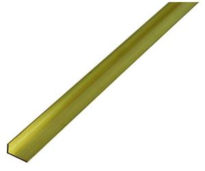 GAH-Alberts 471538 Brass Angle Trim with Unequal Sides 1000 x 20 x 10 x 1.5 mm