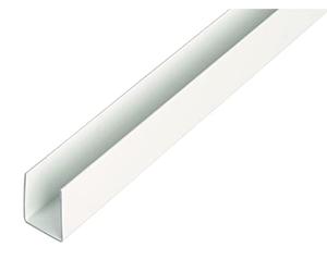 GAH-Albert's 484507 U-Profile-Plastic, White, 1000 x 8 x 10 mm