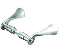 Gah-Alberts 554293 Door Handles Galvanised Forged One Pair 120 mm Wide Stove-Enamelled Silver Grey