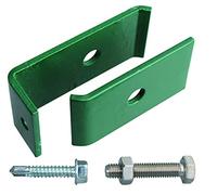 Gah-Alberts 672836 Mounting Set for Double-Wire Mesh Panel Pack of 5 Green Plastic-Coated