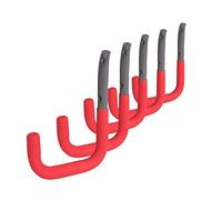 GAH-Alberts 802165 Wall Hook with Red Rubber Coating, 5 pieces