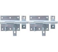 GAH-Alberts Alberts 137083 Lock Bolt with Fixed Loop Plate 80 x 64 mm Bolt Diameter 11.5 mm Total Length 116 mm Blue Galvanised (Pack of 2)