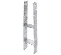 GAH-Alberts H-Post Base Hot-dip Galvanised, Total Height: 600 mm, Material Thickness: 6 mm lichte Breite: 111 mm