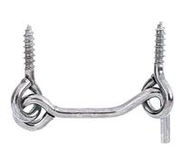 GAH-Alberts Yellow-galvanised Alberts 903800 Storm Hook, with Angle Plates or Eyelets, Length 60 mm, Hook Diameter 4 mm