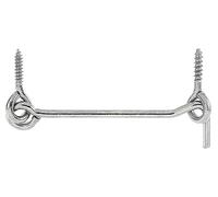 GAH-Alberts Yellow-galvanised Alberts 903824 Storm Hook, with Angle Plates or Eyelets, Length 100 mm, Hook Diameter 4 mm