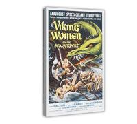 GAHCWB Viking Women And The Sea Serpent 1957 Canvas Poster Bedroom Decor Landscape Office Room Decor Gift 08x12inch(20x30cm)