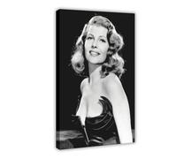 GAHCWB Vintage Poster of Film Actress Rita Hayworth Canvas Poster Bedroom Decor Landscape Office Room Decor Gift 16x24inch(40x60cm)