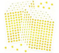 Gahhwei 2160 Pcs Gold Star Stickers, 20 Sheets Foil Reward Stars, 0.3" Small Star Stickers for Planner, Chart, School, Teacher Supplies, Classroom Motivation
