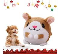 Gahwa Active Moving Pet Plush Toy, Interactive Dog Toys Pet Bouncing Balls, USB Rechargeable Interactive Washable Cartoon Pig Plush Sound Electronic Dog Toy, Small Cute Squeaky Dog Toy (Hamster)