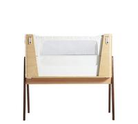 Gaia Baby Hera Bedside Crib - Sustainable Solid Wood Bedside & Co-Sleep Crib with Adjustable Heights & Organic Cotton Liner (82 × 48 cm Sleep Area) - Natural Ash | Walnut