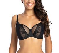 Gaia Classic Non Padded Bra with Embroidery Balconette1026 Ada, Black,30H