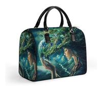 Gaia Earth Goddess Greek Mythology Small Travel Duffel Tote Bag Handbag Purse for Office Work Nurse Teacher 15 Liters