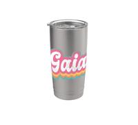 Gaia First Name Girl Vintage 70s 80s Personalized Stainless Steel Insulated Tumbler