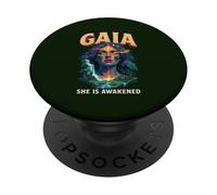 Gaia Gr oddess Mother Earth Nature Lover Witchy Pagan PopSockets Adhesive PopGrip