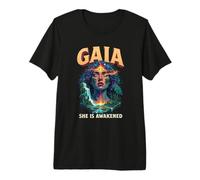 Gaia Gr oddess Mother Earth Nature Lover Witchy Pagan Premium T-Shirt