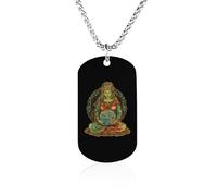Gaia Greek Goddess of Mother Earth Dog Tag Necklace Stainless Steel Plated Pendant Memorial Jewelry Gift for Men Women