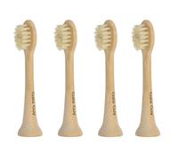 Gaia Guy Bamboo & Boar Bristle Electric Toothbrush Heads | 4-Pack for Philips Sonicare | 100% Uncoated, Plastic-Free, No Nylon/PLA Core