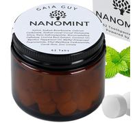 Gaia Guy | NanoMint Fluoride Free Toothpaste | Nano Hydroxyapatite Remineralizing Toothpaste Tablets - Nano Hydroxyapatite (nHA), Plastic Free, Eco-Friendly Glass Jar | 62 Tabs