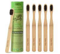 Gaia Guy Small Bamboo Horse Hair Toothbrush - 6 Pack Soft Horsehair Bristles (No Nylon, Plastic-Free) | Compact Size for Kids or Adults | 100% Compostable, Biodegradable, Eco-Friendly & Zero Waste