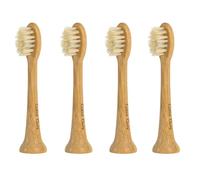 Gaia Guy Sonicare Compatible Bamboo & Boar Bristle Replacement Heads (4-Pack) - Biodegradable Toothbrush Replacement Heads