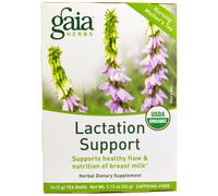 Gaia Herbs, Lactation Support, Caffeine-Free, 16 Tea Bags, 1.13 oz (32 g)