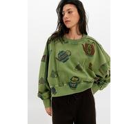 Gaia Sweatshirt at Free People in Tea Combo Teapots And Cups, Size: XL - female