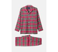 "Gaia" Tartan Brushed Cotton Pyjama Set British Boxers Burgundy XXL