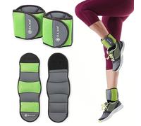 Gaiam Ankle Weights Adjustable Set For Women & Men - Resistance Workout Equipment for Walking, Running, Pilates, Yoga, Dance, Aerobics, Cardio Exercises (5Lb Set - Two 2.5Lb Weights)