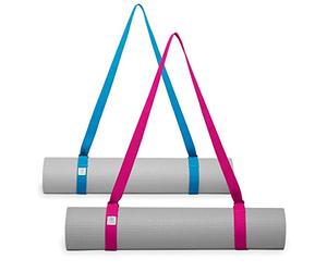 Gaiam Easy-Cinch Yoga Mat Sling (Sold Individually with Assorted Colors), Fuchsia or Blue