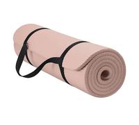 'Gaiam Essentials 2/5'' Thick (10mm) Yoga & Pilates, Fitness & Exercise Mat with Easy-Cinch Carrier Strap Cushion Support For Fitness and Gym Workouts'