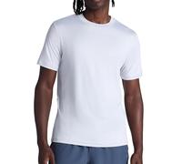 Gaiam Mens Everyday Basic Crewneck Top, Standard Fit, Stretch Midweight Material, Microchip, Large