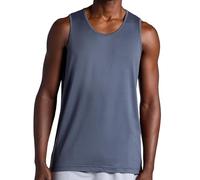 Gaiam Men's Everyday Basic Tank Top, Standard Fit, Stretch Midweight Jersey Material, Cool Grey, Large