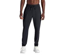 Gaiam Men's Lotus Oblong Pant, Standard Fit, 31” Inseam, Stretch Heavyweight Terry Material, Black, X-Large
