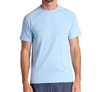 Gaiam Mens Supine Crewneck Top, Relaxed Fit, Stretch Midweight Material, Cashmere Blue, Large