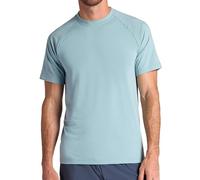 Gaiam Mens Supine Crewneck Top, Relaxed Fit, Stretch Midweight Material, Slate, Large