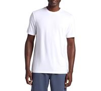 Gaiam Men's Tech T-Shirt, Standard Fit, Stretch Midweight Performance Material, Stark White, Medium