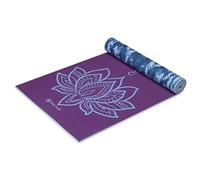 Gaiam Premium Print Reversible Yoga Mat, Purple Lotus, 6mm