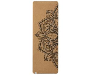 GAIAM - Printed Cork Mandala Yoga Mat Performance - Yoga mat size 61 x 173 x 0,5 cm, sand