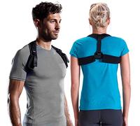 Gaiam Restore Posture Corrector for Women & Men, Back Straightener with Adjustable Breathable Mesh Padded Straps