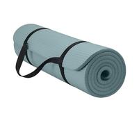 Gaiam Thick Yoga Mat, Exercise & Fitness Mat with Easy-Cinch Carrying Strap | Non-Slip NBR Foam | Joint Cushioning | Yoga, Pilates, Fitness & Floor Workouts | 72"L x 24"W
