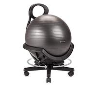 Gaiam Ultimate Balance Ball Chair with Swivel Base - Premium Exercise Stability Yoga Ball Ergonomic Chair for Home and Office Desk - Air Pump, Exercise Guide