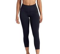 Gaiam Women's Om High-Rise Pocket Capri Pant, Slim Cropped Fit, 22” Inseam, Moisture-Wicking Leggings, Black (Tap Shoe), L