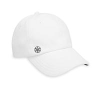 Gaiam Women's Performance Fitness Hat with Sweat Band - Ponytail Ball Cap for Baseball, Yoga & Outside Exercise White