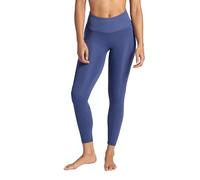 Gaiam Women's Rib Mix High-Rise 7/8 Legging, Slim Fit, 25” Inseam, Stretch Midweight Performance Material, Blue Indigo, S